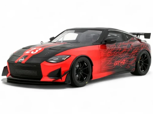 2022 Nissan Z GT4 #23 Black with Red Graphics 2022 SEMA Show 1/18 Model Car Otto Mobile OT1229