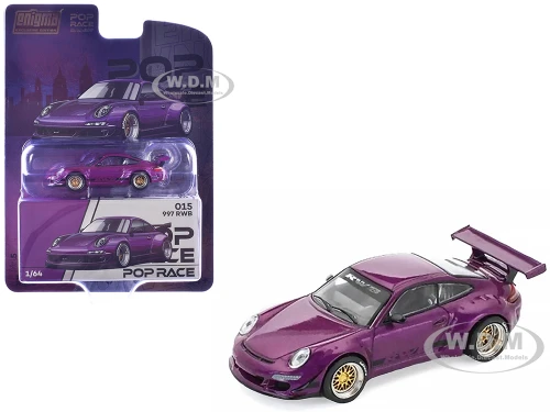 RWB 997 Purple Metallic with Black Stripes 1/64 Diecast Model Car Pop Race PR64-PRE015