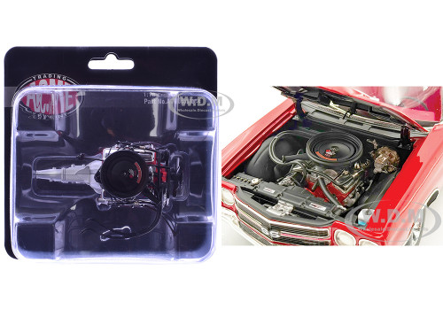 454 LS6 Engine and Transmission Replica from 1970 Chevrolet Chevelle SS 1/18 Model ACME A1805530E