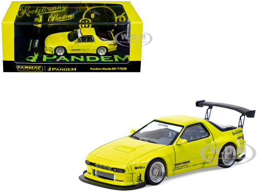 Mazda RX 7 FC3S Pandem Yellow Metallic Road64 Series 1/64 Diecast Model Car Tarmac Works T64R-066-YL