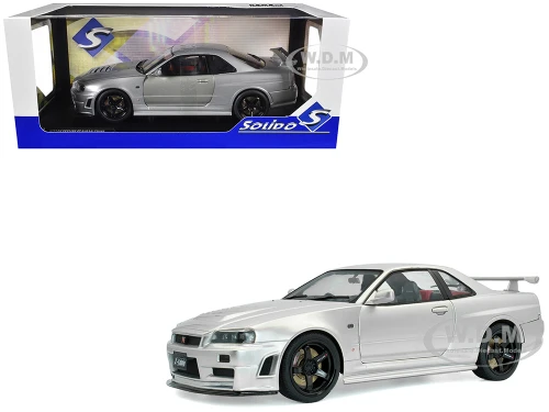 1999 Nissan Skyline GR R34 Z Tune RHD Right Hand Drive Silver Metallic 1/18 Diecast Model Car Solido S1804312