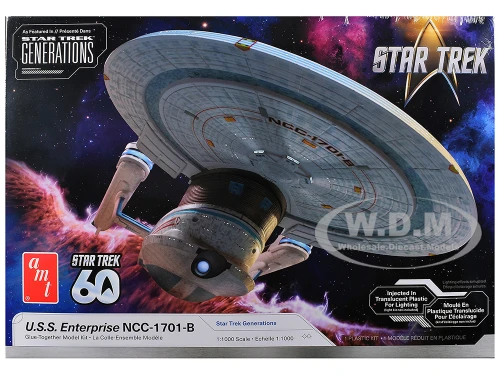Skill 2 Model Kit U S S Enterprise NCC 1701 B Space Ship Star Trek Generations 1994 Movie 1/1000 Scale Model AMT AMT1560M