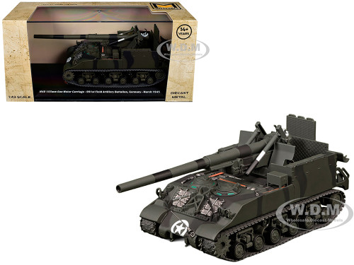 M40 155mm Gun Motor Carriage 991st Field Artillery Battalion Germany 1945 United States Army 1/43 Diecast Model Militaria Die Cast 24220-45