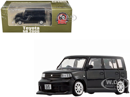 Toyota bB 2000 Van Black with Extra Accessories 1/64 Diecast Model Car BM Creations 64B0372