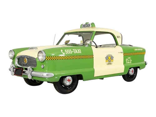 1959 Nash Metropolitan Checker Taxi Light Green Cream Limited Edition 402 pieces Worldwide 1/18 Diecast Model Car ACME A1801000