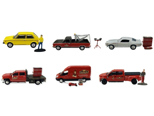 The Hobby Shop Series 17 Set of 6 pieces 1/64 Diecast Model Cars Greenlight 97170SET
