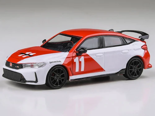 2025 Honda Civic Type R FL5 #11 1965 Mexico GP Heritage Red White 1/64 Diecast Model Car Paragon Models PA-55591