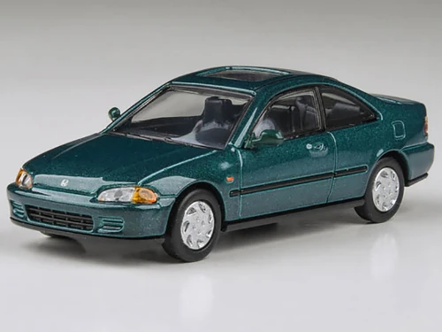 1995 Honda Civic Coupe EJ1 Paradise Blue Green Metallic with Sunroof 1/64 Diecast Model Car Paragon Models PA-55768
