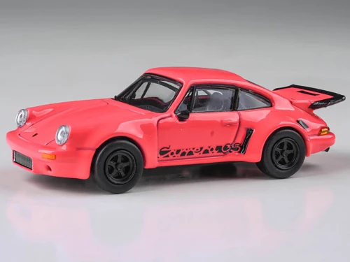 1974 Porsche 911 Carrera RSR 3 0 Fuchsia with Black Stripes 1/64 Diecast Model Car Paragon Models PA-55799