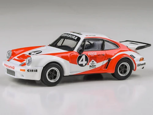1976 Porsche 911 Carrera RSR 3 0 Ecuador #4 Fernando Madera White and Red with Graphics 1/64 Diecast Model Car Paragon Models  PA-55800
