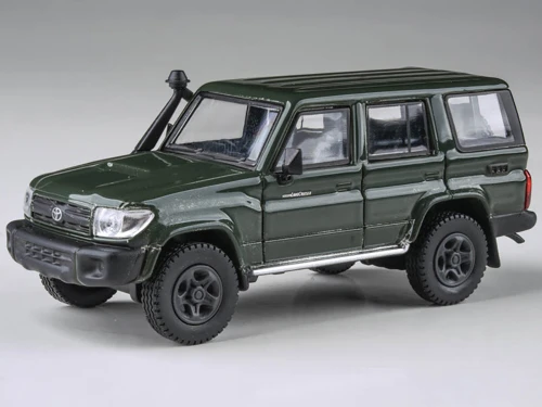 2014 Toyota Land Cruiser LC 76 Military Green 1/64 Diecast Model Car Paragon Models PA-56313