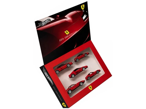 Ferrari 80th Anniversary 5 piece Set Silver Series Diecast Model Cars Hot Wheels JPR11