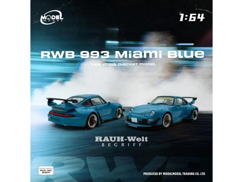 RWB 993 Miami Blue 1/64 Diecast Model Car Model Model MM64-RWB993-005