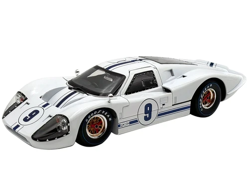 1967 Ford GT40 MKIV #9 J9 White Blue Stripes Shelby Collectibles Series 1/18 Diecast Model Car ACME SC18011