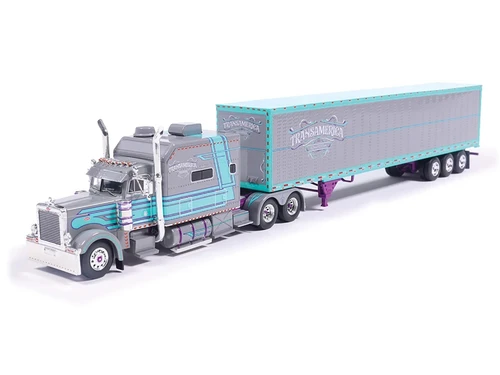Peterbilt 379 Truck Tractor with Trailer TransAmerica J1 Diecast Exclusive 1/64 Diecast Model IXO Models IAPR1027