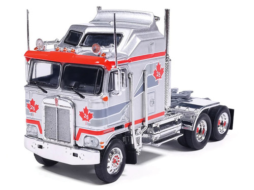 1976 Kenworth K100 Aerodyne Truck Tractor Canada 25 Gray with Graphics 1/64 Diecast Model IXO Models U64TR045