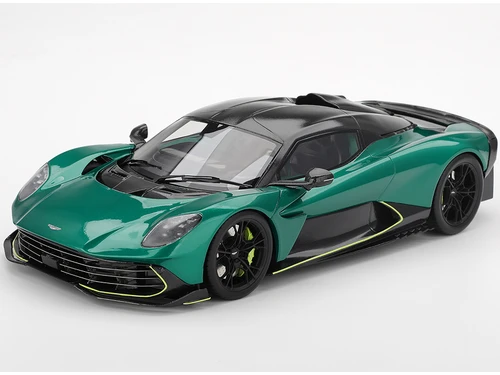 Aston Martin Valhalla Podium Green Metallic with Carbon Top 1/18 Model Car Top Speed TS0710