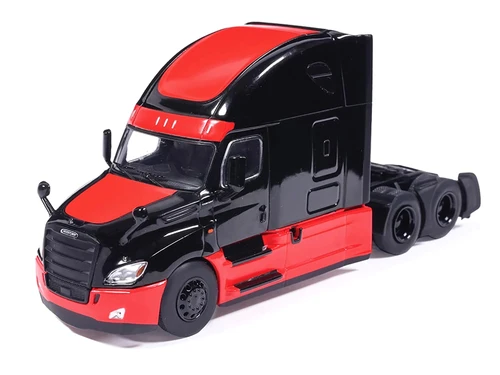 2018 Freightliner Cascadia Truck Tractor Black and Red 1/64 Diecast Model IXO Models U64TR040