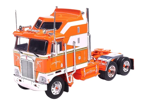 1976 Ford Kenworth K100 Aerodyne Truck Tractor Orange 1/64 Diecast Model IXO Models U64TR041