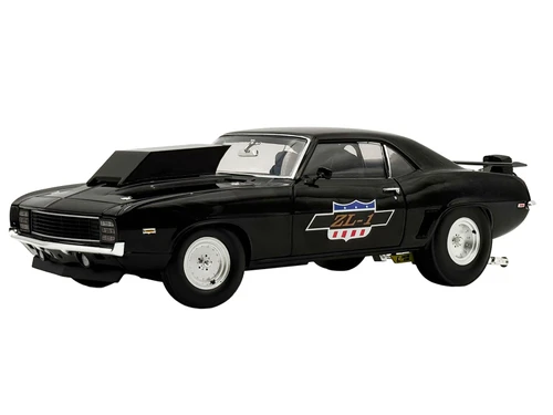 1969 Chevrolet Camaro ZL 1 Drag Outlaws Black Limited Edition to 372 pieces Worldwide 1/18 Diecast Model Car ACME A1805737