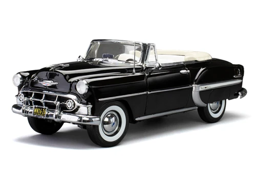 1953 Chevrolet Bel Air Open Convertible Black American Collectibles Series 1/18 Diecast Model Car Sun Star SS-1626