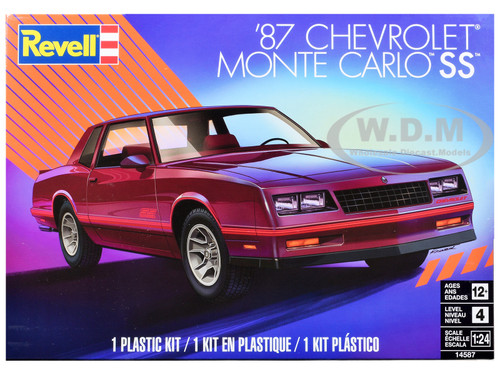 Level 4 Model Kit 1987 Chevrolet Monte Carlo SS 1/24 Scale Model Revell 14587