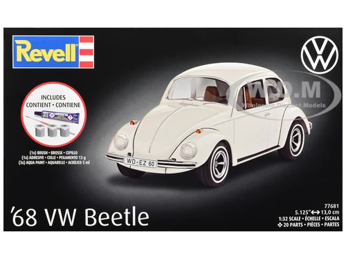 Level 3 Model Kit 1968 Volkswagen Beetle All Included Kit 1/32 Scale Model Revell 77681