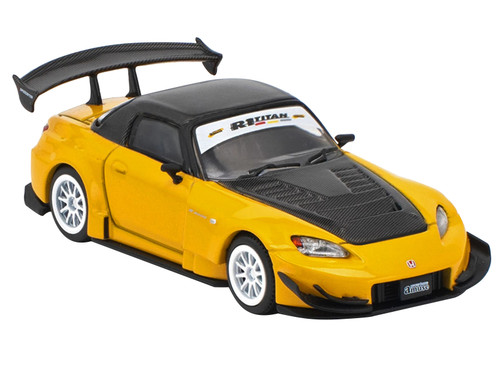 Amuse S2000 Yellow 1/64 Diecast Model Car Works Model W640012
