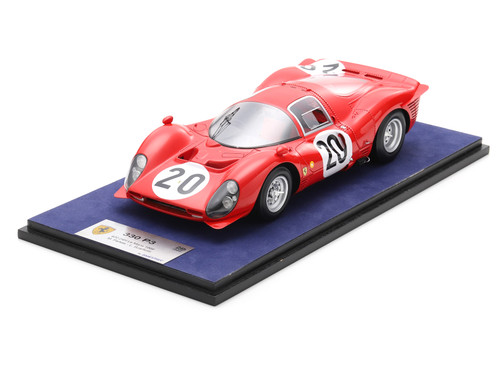 Ferrari 330 P3 No 20  M Parkes L Scarfiotti 24 Hours of Le Mans 1966 with Acrylic Display Case 1/18 Model Car LookSmart LS18LM038