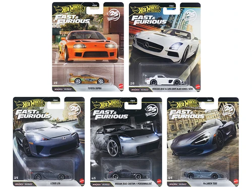 Fast & Furious 25th Anniversary 2026 10 piece Set R Diecast Model Cars Hot Wheels HNW46-956R
