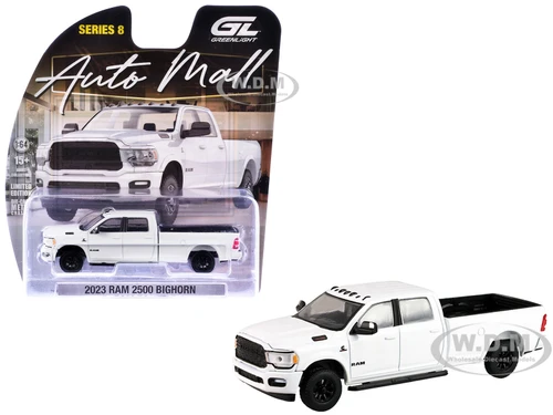 2023 Ram 2500 Bighorn Pickup Truck White Auto Mall Series 8 1/64 Diecast Model Car Greenlight 68080C