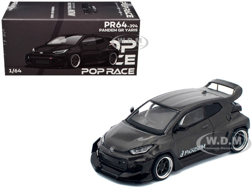 Toyota Pandem GR Yaris RHD Right Hand Drive Carbon Fiber 1/64 Diecast Model Car Pop Race PR640394