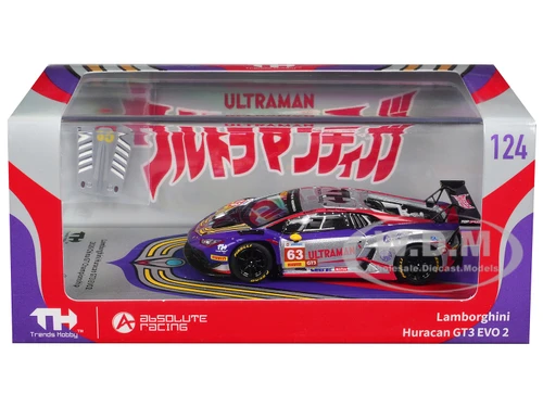 Lamborghini Huracan GT3 EVO 2 #63 Akash Nandy Zhang Shi Mo Ultraman China GT Championship 2026 1/64 Diecast Model Car Trends Hobby 241083(D)
