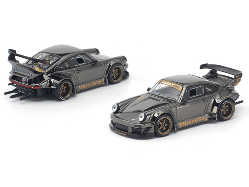 RWB 930 Gun Metal 1/64 Diecast Model Car Pop Race PR640559