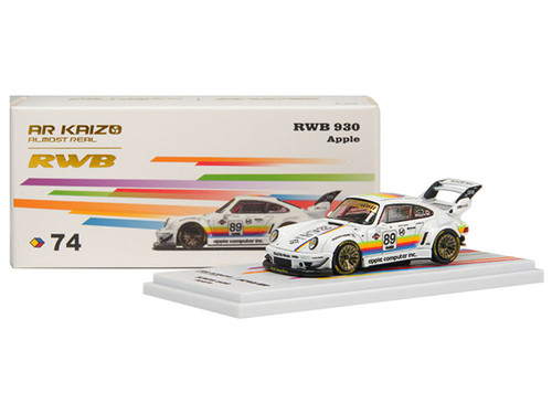 RWB 993 #89 Apple Special Edition White Stripes AR KAIZO Series 1/64 Diecast Model Car Almost Real 6K0000301