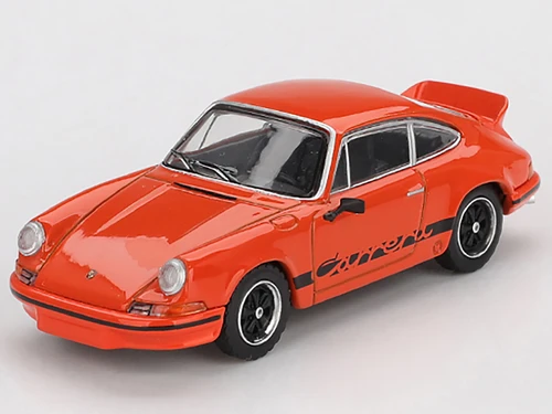 Porsche 911 Carrera RS 2 7 Tangerine with Black Stripes Limited Edition 1/64 Diecast Model Car Mini GT MGT01142