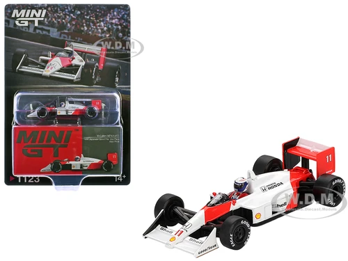 McLaren MP4 4 #11 Alain Prost 2nd Place Formula One F1 Japanese GP 1988 with Driver Figure Limited Edition 1/64 Diecast Model Car Mini GT MGT01123