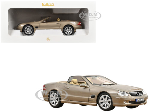 2003 Mercedes Benz SL 500 Type R230 Travertine Beige Metallic 1/18 Diecast Model Car Norev 183843