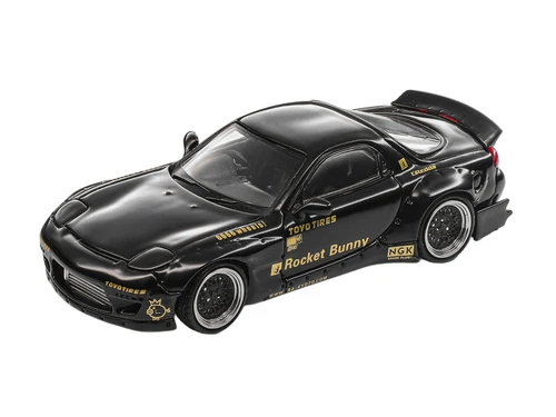 Mazda RX7 FD Rocket Bunny Black 1/64 Diecast Model Car Model Model MM64-RX7FDR-001