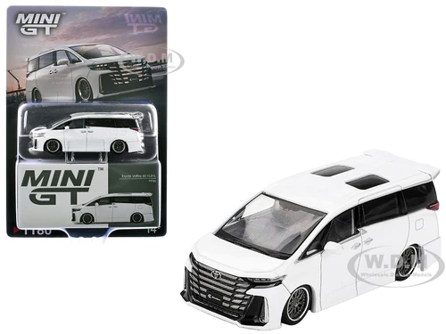 Toyota Vellfire 40 KUHL Van White Metallic Limited Edition 1/64 Diecast Model Car Mini GT MGT01180