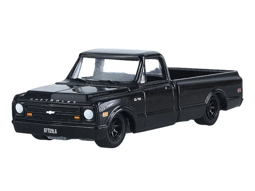 1968 Chevrolet C 10 Blackout Hobby Exclusive 1/64 Diecast Model Car Greenlight GL30627