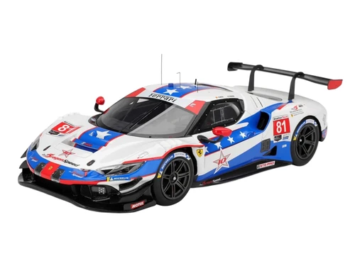 Ferrari 296 GT3 #81 Albert Costa Davide Rigon DragonSpeed IMSA Sahlen s Six Hours of The Glen  Watkins Glen 2025 Competition Series 1/18 Model Car BBR CS18017