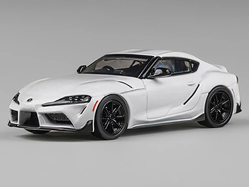 Toyota GR Supra RHD Right Hand Drive White Metallic 1/64 Diecast Model Car CM Model CM64-SUPRA-01