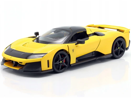 Ferrari F80 Yellow with Black Top Race Play Series 1/18 Diecast Model Car Bburago 16022YL
