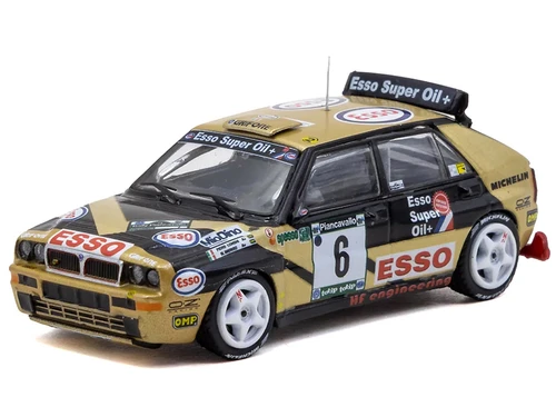 Lancia Delta HF Integrale #6 Piero Longhi Maurizio Imerito Esso Winner ECR Piancavallo Rally 1993 Hobby64 Series 1/64 Diecast Model Car Tarmac Works T64-049-93PIR06