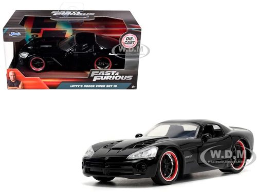 Letty s Dodge Viper SRT 10 Black Furious 7 2015 Movie Fast & Furious Series 1/32 Diecast Model Car Jada 32612