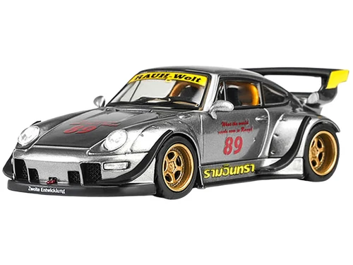 RWB 993 Ramintra Metallic Silver Special Edition 1/64 Diecast Model Car MotorHelix M62303