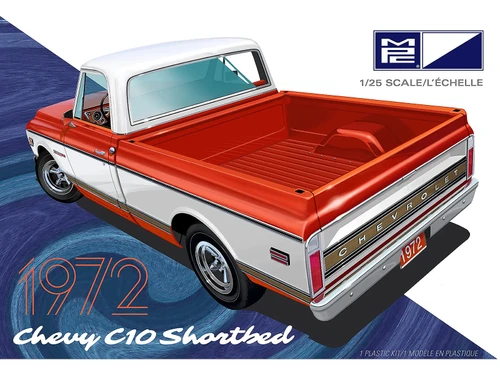 Skill 2 Model Kit 1972 Chevrolet C10 Shortbed Pickup Truck 1/25 Scale Model MPC MPC1042M