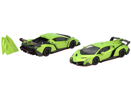 Lamborghini Veneno Verde Ithaca 1/64 Diecast Model Car Pop Race PR640532
