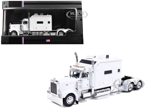 2002 Peterbilt 379 Truck Tractor White 1/64 Diecast Model IXO Models U64TR017